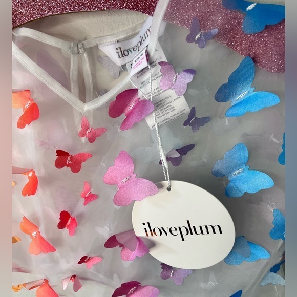 NWT iloveplum cutie coverup - butterfly size 1/2Y - Picture 6 of 6